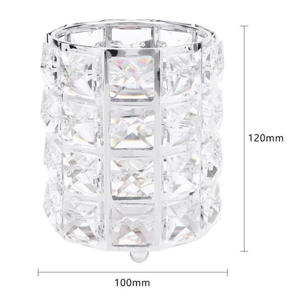 Crystal Makeup Organizer Metal Storage Box European style Eyebrow Pencil Lipstick Holder Makeup Brush Holder Cosmetic Organizer