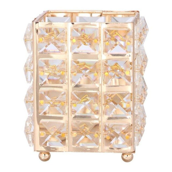 Crystal Makeup Organizer Metal Storage Box European style Eyebrow Pencil Lipstick Holder Makeup Brush Holder Cosmetic Organizer