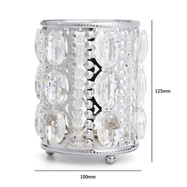Crystal Makeup Organizer Metal Storage Box European style Eyebrow Pencil Lipstick Holder Makeup Brush Holder Cosmetic Organizer