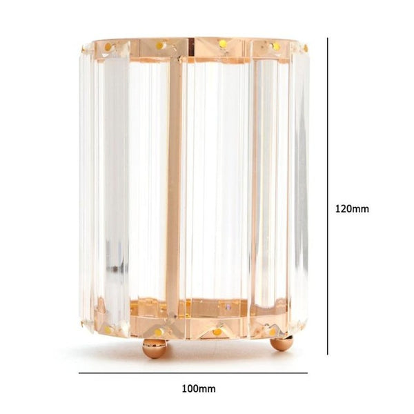 Crystal Makeup Organizer Metal Storage Box European style Eyebrow Pencil Lipstick Holder Makeup Brush Holder Cosmetic Organizer