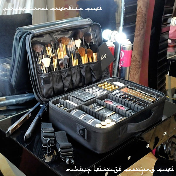New High Quality Professional Empty Makeup Organizer Cosmetic Case Travel Large Capacity Storage Bag Suitcases  FC0194