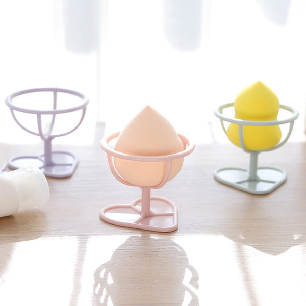 Plastic Powder Puff Holder Drying Rack Egg Foam Storage Makeup Sponge Holder Rack Dryer Organizer Beauty Shelf Holder Tools