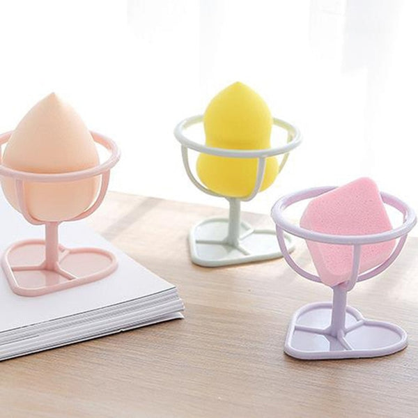 Plastic Powder Puff Holder Drying Rack Egg Foam Storage Makeup Sponge Holder Rack Dryer Organizer Beauty Shelf Holder Tools