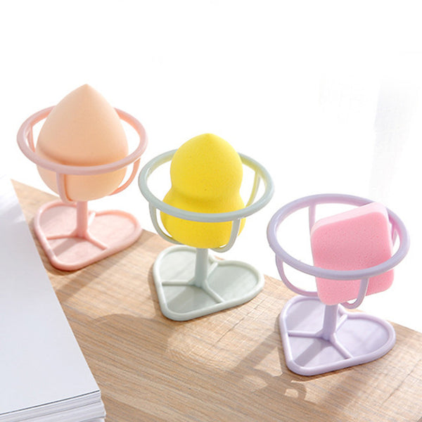 Plastic Powder Puff Holder Drying Rack Egg Foam Storage Makeup Sponge Holder Rack Dryer Organizer Beauty Shelf Holder Tools
