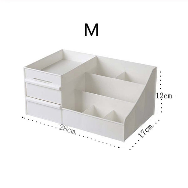 Organizer Make Up Storage Plastic Box Wooden Large Capacity Cosmetic Storage Drawer Makeup Dressing Table Skin Care Rack Swabs