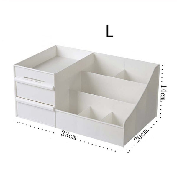 Organizer Make Up Storage Plastic Box Wooden Large Capacity Cosmetic Storage Drawer Makeup Dressing Table Skin Care Rack Swabs