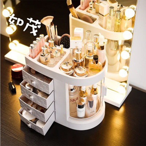 USB Rechargeable Makeup Organizer case Cosmetic Storage Box  Jewelry Container Dust proof - 15114