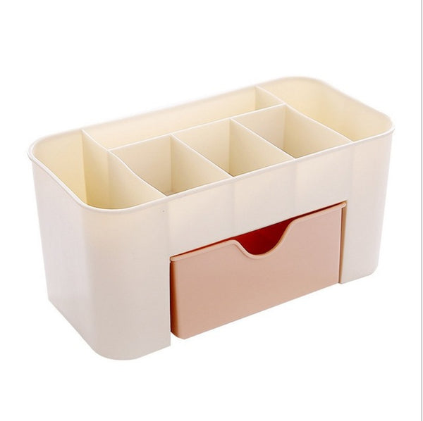 YiCleaner Makeup-organizer Plastic Cosmetics Box Large Makeup Holder Nail-Polish Organizer Swabs-Holder Bathroom storage box