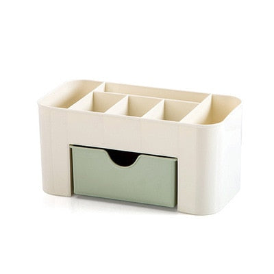 YiCleaner Makeup-organizer Plastic Cosmetics Box Large Makeup Holder Nail-Polish Organizer Swabs-Holder Bathroom storage box