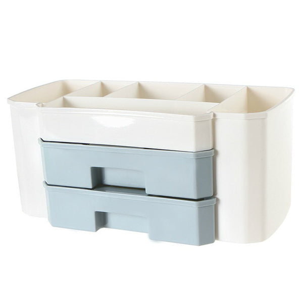 YiCleaner Makeup-organizer Plastic Cosmetics Box Large Makeup Holder Nail-Polish Organizer Swabs-Holder Bathroom storage box