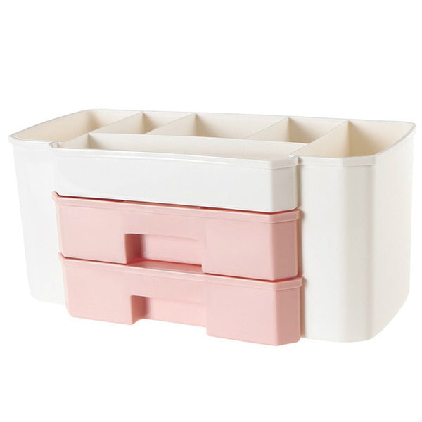 YiCleaner Makeup-organizer Plastic Cosmetics Box Large Makeup Holder Nail-Polish Organizer Swabs-Holder Bathroom storage box