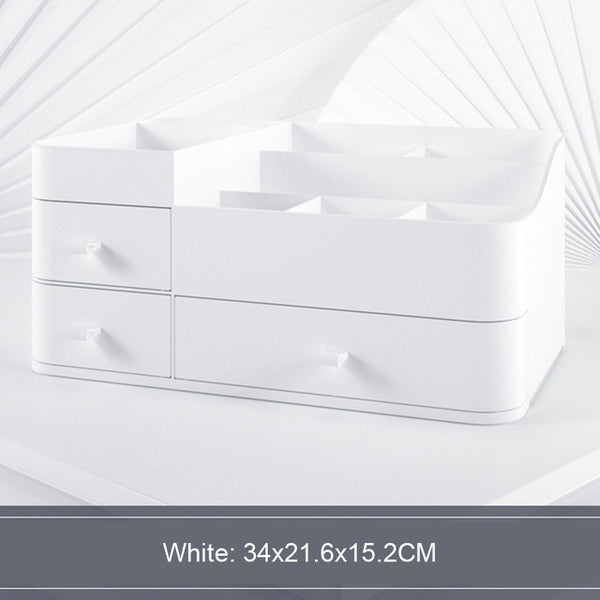 Large Capacity Drawer Make Up Organizer Bathroom Makeup Storage Box Women Skin Care Dressing Table Cosmetic Lipstick Beauty Case