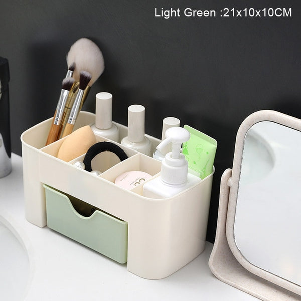 Large Capacity Drawer Make Up Organizer Bathroom Makeup Storage Box Women Skin Care Dressing Table Cosmetic Lipstick Beauty Case
