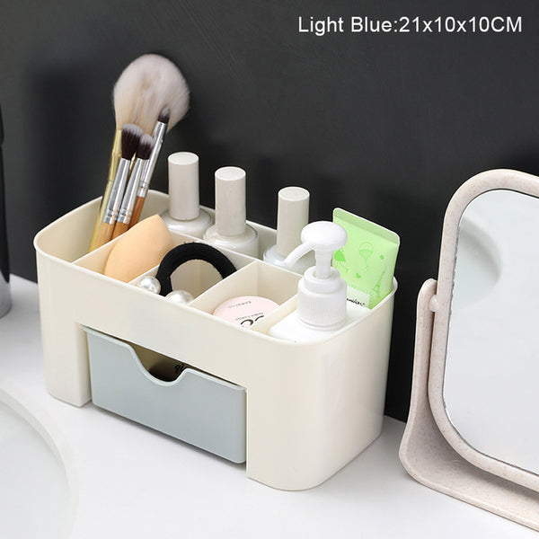 Large Capacity Drawer Make Up Organizer Bathroom Makeup Storage Box Women Skin Care Dressing Table Cosmetic Lipstick Beauty Case