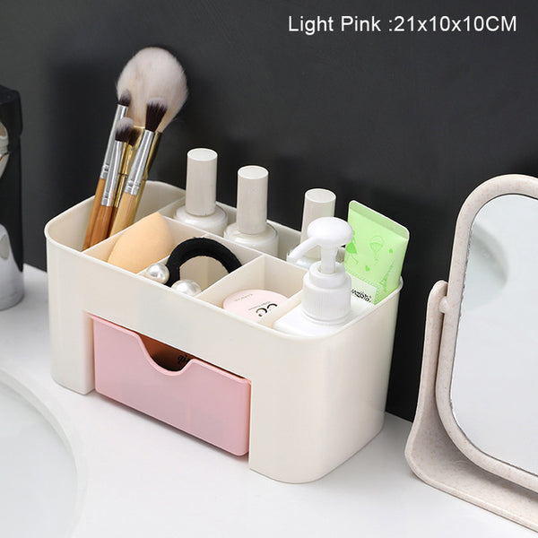 Large Capacity Drawer Make Up Organizer Bathroom Makeup Storage Box Women Skin Care Dressing Table Cosmetic Lipstick Beauty Case