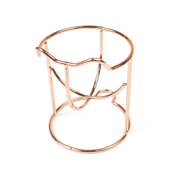 Rose Gold Iron Art Nordic Makeup Organizer Basket Eyeliner Brush Set Storage Cup Dressing Table Makeup Cosmetic Organizer Box