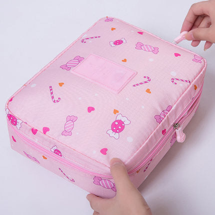 fashion Travel Nylon beauty makeup bags water-proof cosmetics bags bathroom organizer of Women portable bath hook washing up bag