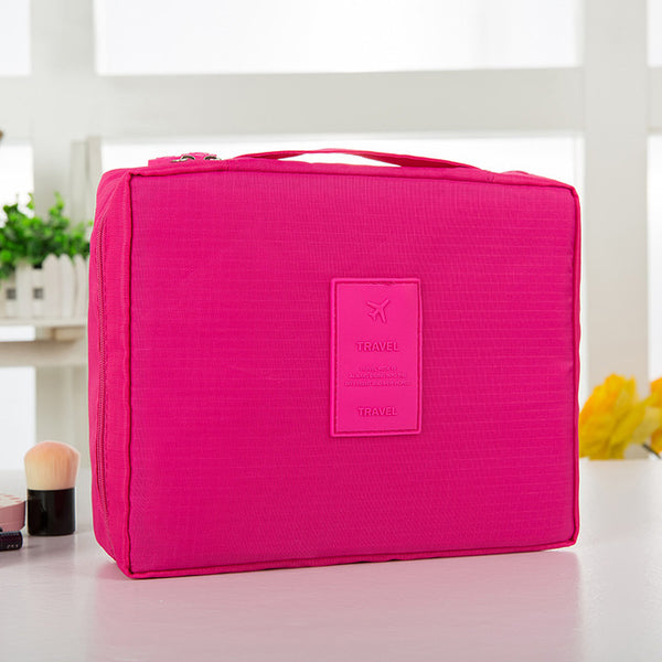 fashion Travel Nylon beauty makeup bags water-proof cosmetics bags bathroom organizer of Women portable bath hook washing up bag