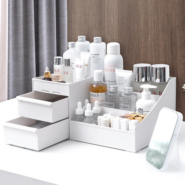 Drawer Storage Cosmetic Makeup Storage Display Holder Makeup Organizer Rack for Creams Makeup Brushes Lipsticks Plastic