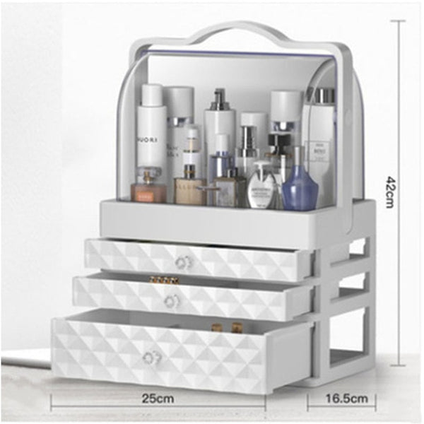 Home Fashion Waterproof Drawer Makeup Storage Box  Brush Lipstick Holder Desktop Acrylic Jewelry Cosmetic Skin Care Organizer