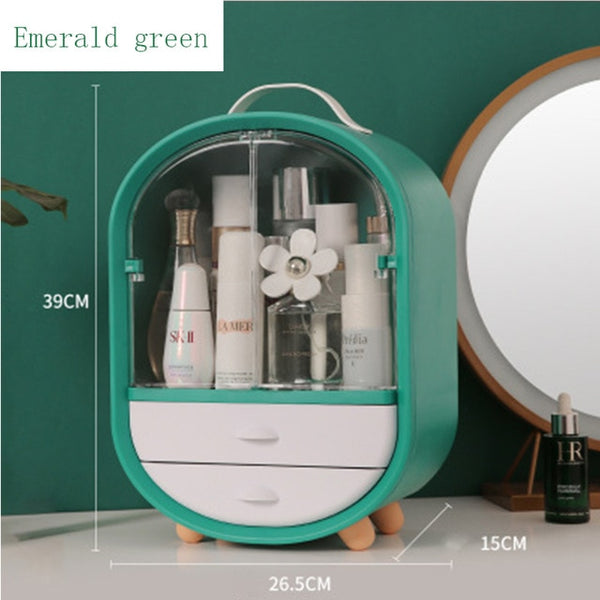 Home Fashion Waterproof Drawer Makeup Storage Box  Brush Lipstick Holder Desktop Acrylic Jewelry Cosmetic Skin Care Organizer