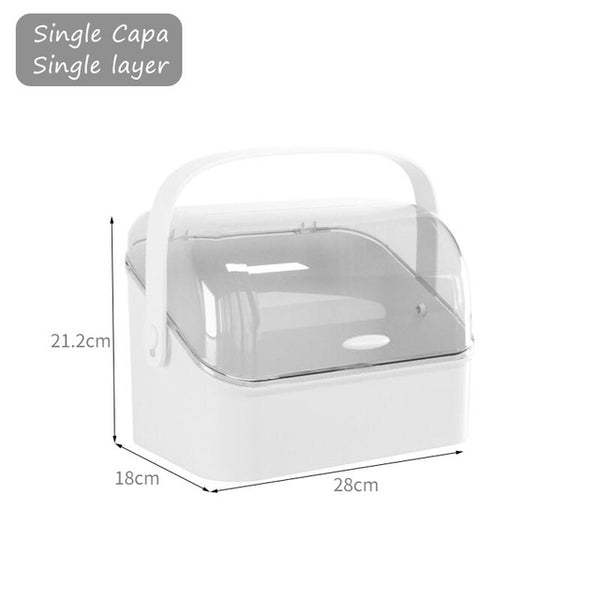 Home Fashion Waterproof Drawer Makeup Storage Box  Brush Lipstick Holder Desktop Acrylic Jewelry Cosmetic Skin Care Organizer