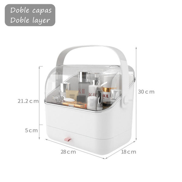 Home Fashion Waterproof Drawer Makeup Storage Box  Brush Lipstick Holder Desktop Acrylic Jewelry Cosmetic Skin Care Organizer