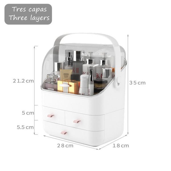 Home Fashion Waterproof Drawer Makeup Storage Box  Brush Lipstick Holder Desktop Acrylic Jewelry Cosmetic Skin Care Organizer