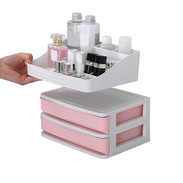 Plastic Cosmetic Organizer Makeup Organizer Makeup Storage Box Container Nail Casket Holder Desk Sundry Storage Case Makeup Box
