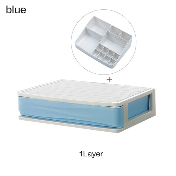 Plastic Cosmetic Organizer Makeup Organizer Makeup Storage Box Container Nail Casket Holder Desk Sundry Storage Case Makeup Box