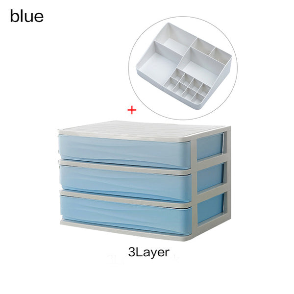Plastic Cosmetic Organizer Makeup Organizer Makeup Storage Box Container Nail Casket Holder Desk Sundry Storage Case Makeup Box
