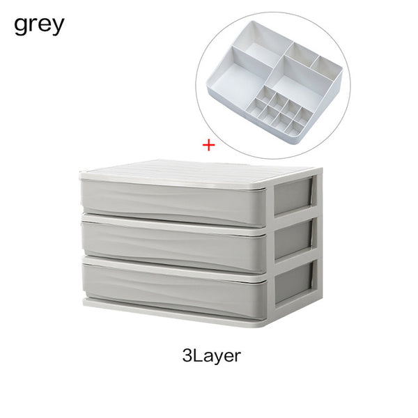 Plastic Cosmetic Organizer Makeup Organizer Makeup Storage Box Container Nail Casket Holder Desk Sundry Storage Case Makeup Box